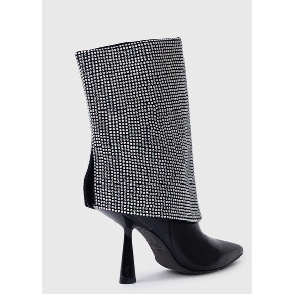 Black Suede Studio Cecille Ankle Embellished Rhinestones Boots new EU 42/US 10.5 - Picture 3 of 16